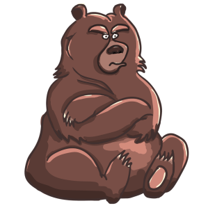This bear is in a bad mood—but that's not the kind of mood we're talking about!
