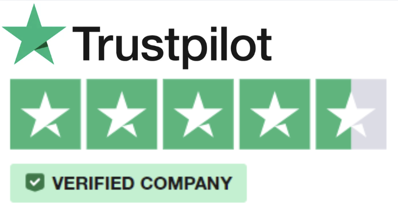 Trustpilot rating showing PrepScholar as a Verified Company with high ratings